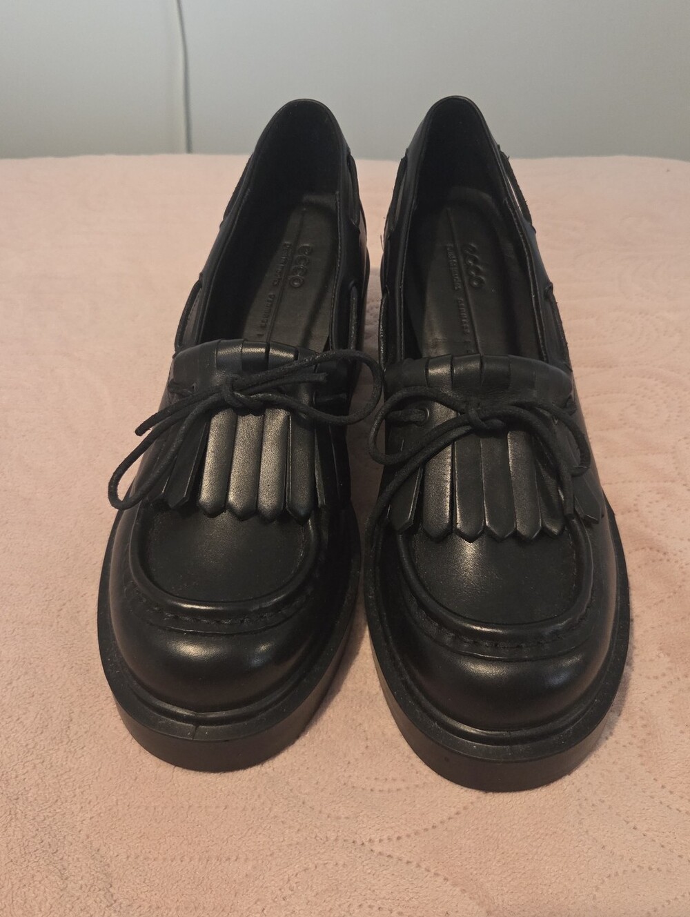ECCO Metropole Seoul 45 Women's Leather Heeled Loafer Sz 41 NWT